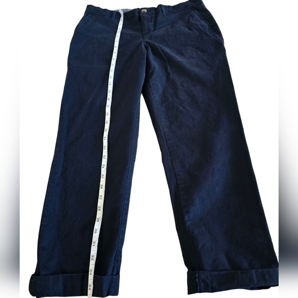 TOMMY HILFIGER Pants Womens 14 Blue Capri Pockets Casual School Work Travel - Picture 2 of 11